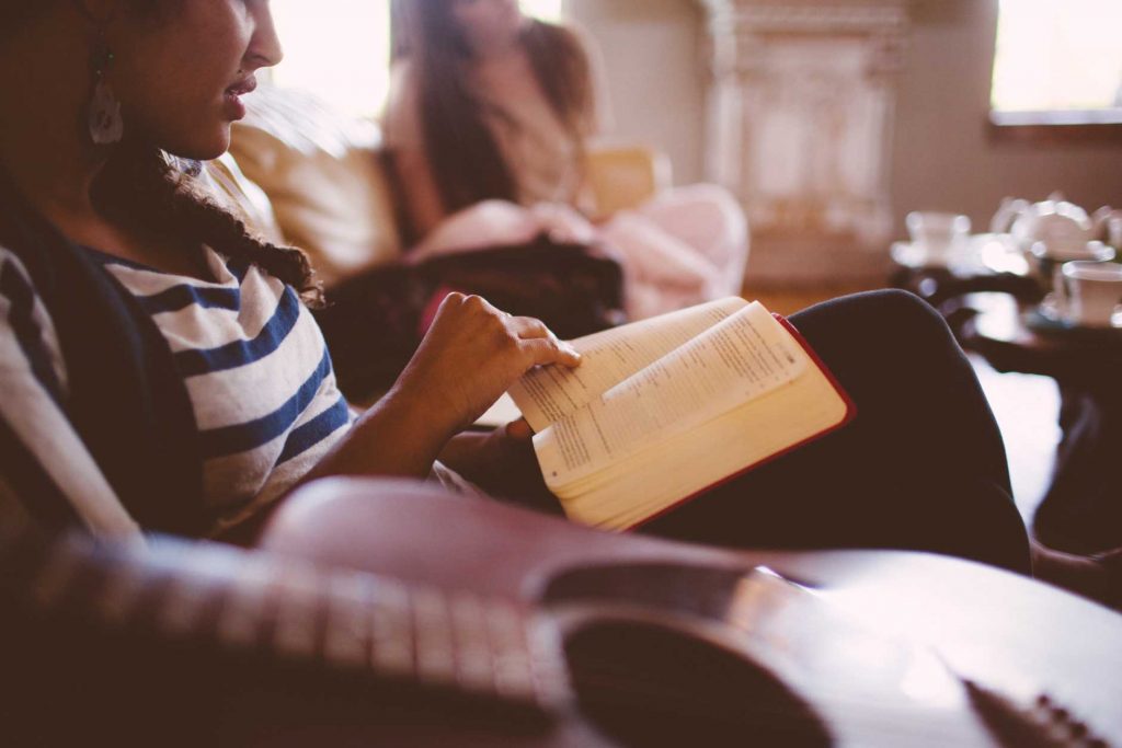 woman guitar bible