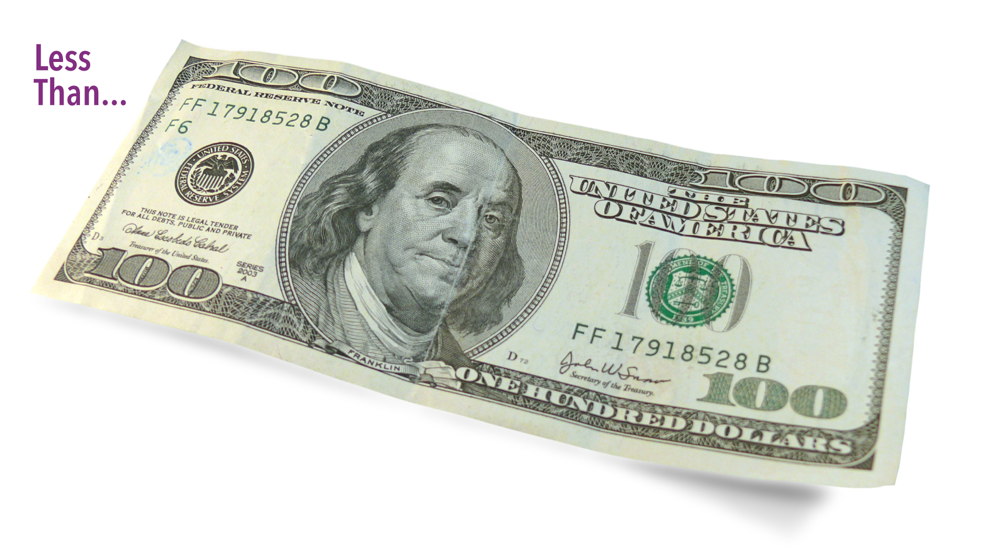 100-bill-less-than_2 less than $100