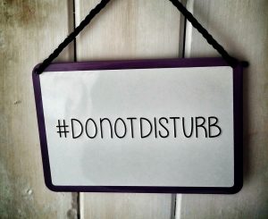 do not disturb sign