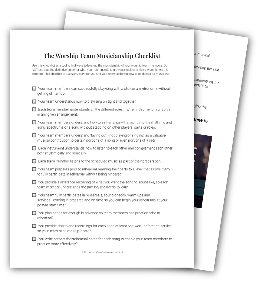 checklist-image-pages Worship Band Checklist