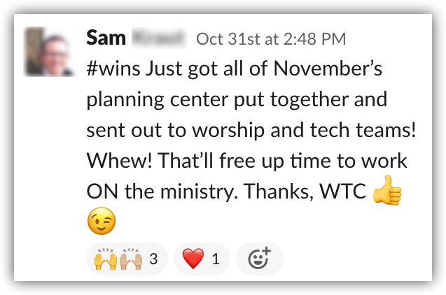 Sam - Slack Screenshot Sam - Slack Screenshot
